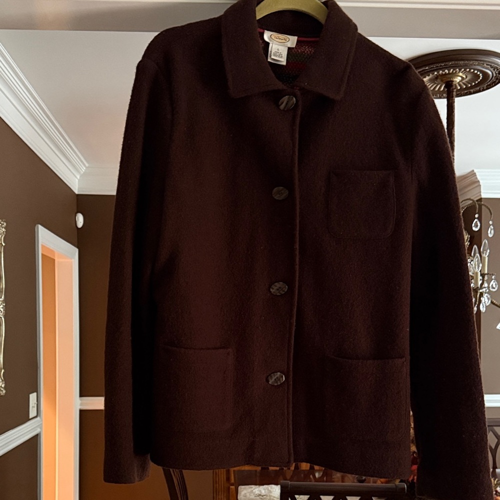Talbots Rich Brown Pea Coat